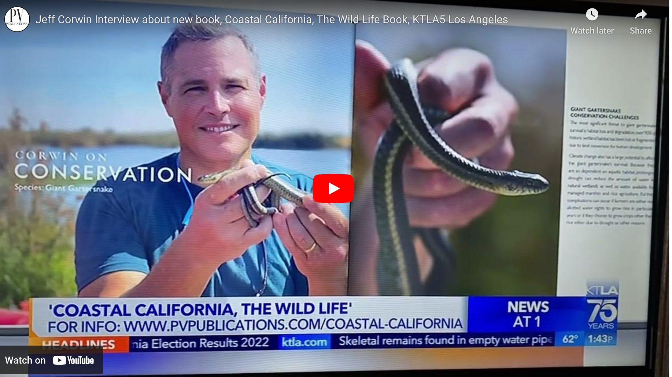 Load video: KCAL Talks about Coastal California, The Wild Life